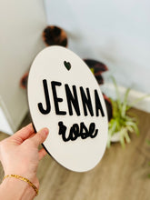 Load image into Gallery viewer, Personalized Circle Name Plank Sign (Version 2)
