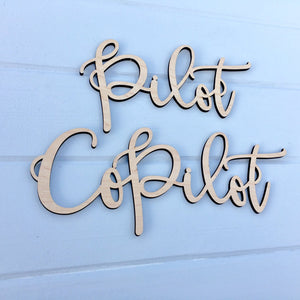 Pilot & Co-Pilot Chair Signs