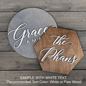 Personalized Circle Plank Name Sign