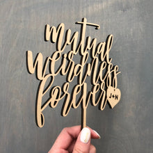 Load image into Gallery viewer, Personalized Mutual Weirdness Forever Initial Cake Topper, 6&quot;W
