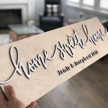 Load image into Gallery viewer, Personalized Home Sweet Home Plank Name Sign
