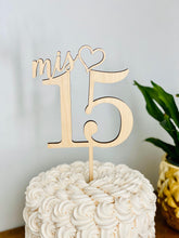 Load image into Gallery viewer, Mis 15 Cake Topper, 5&quot;W

