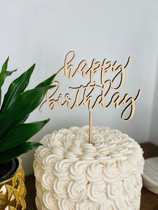 Happy Birthday Cake Topper (Version 2)