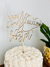 Load image into Gallery viewer, Personalized You&#39;re my Lobster Date Cake Topper, 6&quot;W
